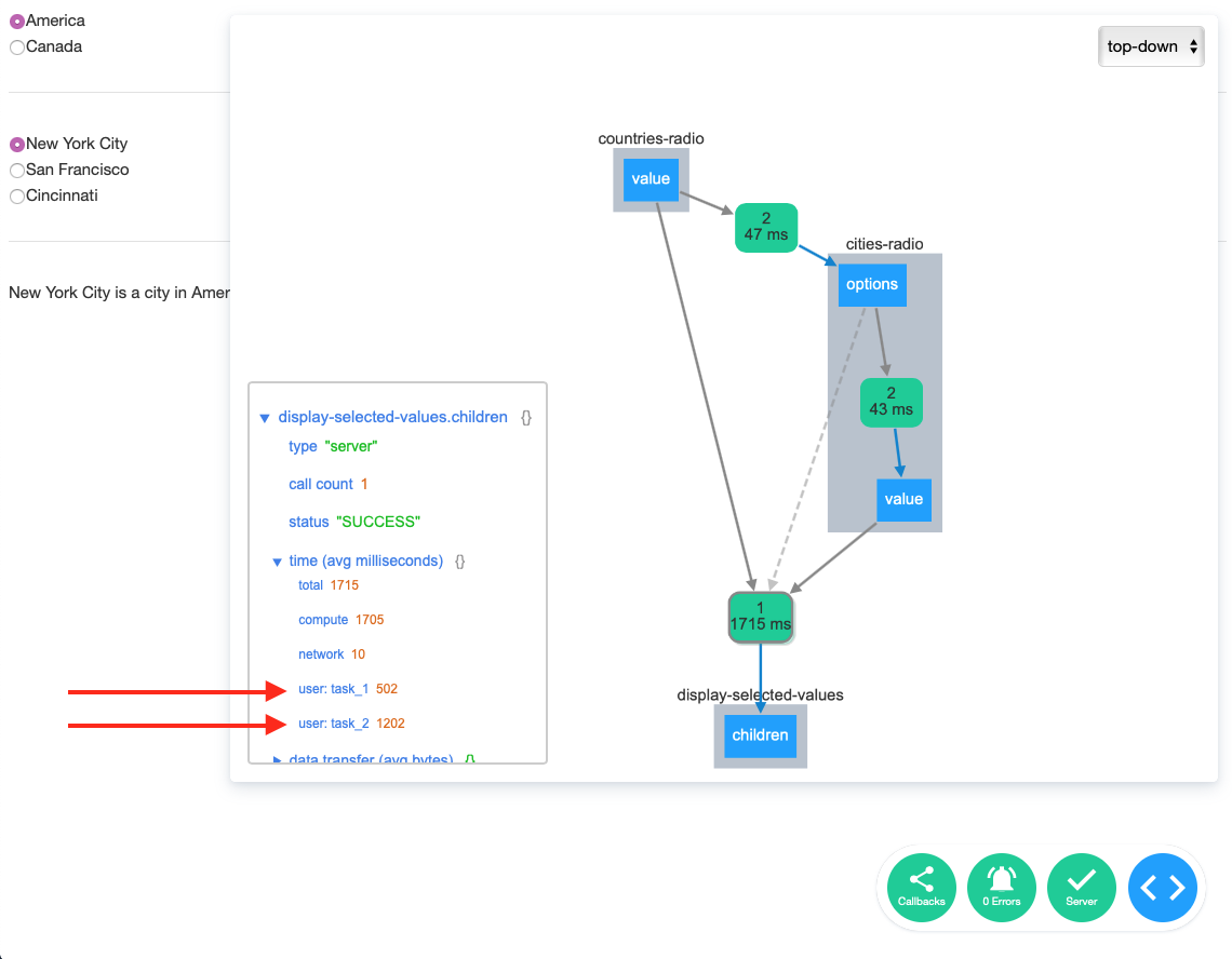 The Dash Dev Tools Callback Graph Reporting Custom Timing Events